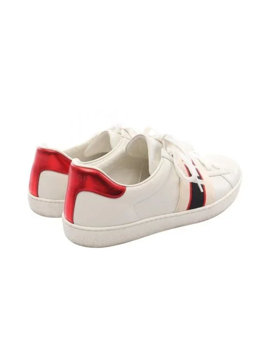 Gucci Sneakers Ace Stripe Leather Shoes - Picture 2 of 14